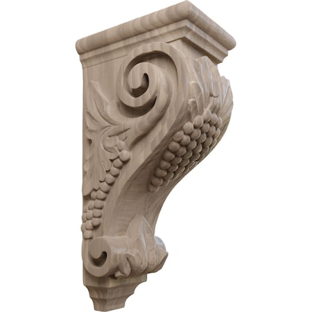 Ekena Millwork 5"W x 7"D x 14"H Large Grape Corbel, Walnut CORW05X07X14GRWA